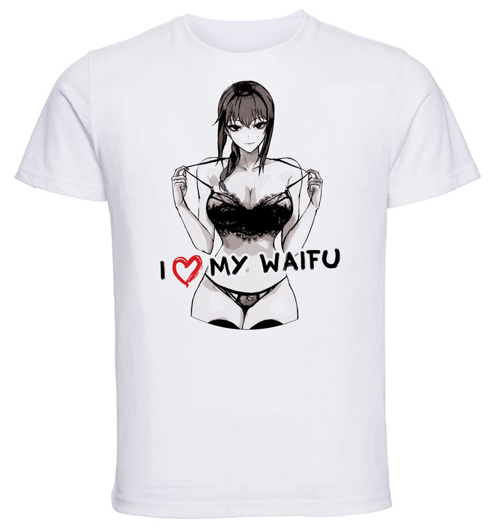 T-Shirt White - Black Ink Waifu - Chainsaw Man - Makima - PE0389