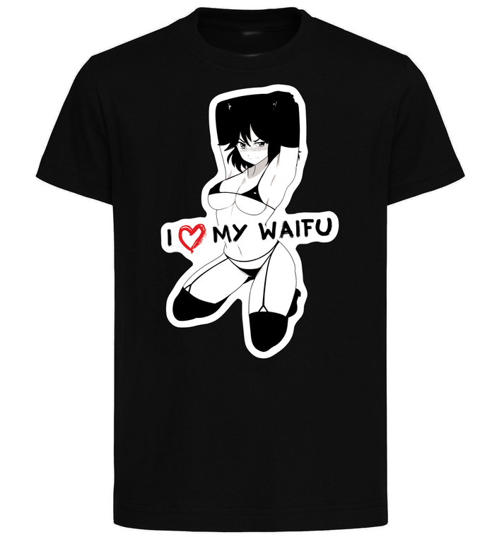 T-Shirt Black - Black Ink Waifu - Kill la Kill - Matoi Ryuuko - PE0365