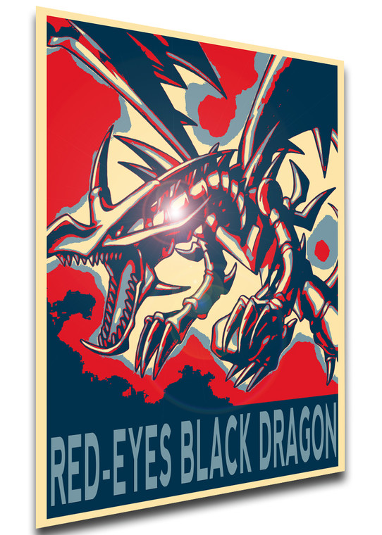 Poster Propaganda - Yu Gi Oh - Red-Eyes Black Dragon - LL3531