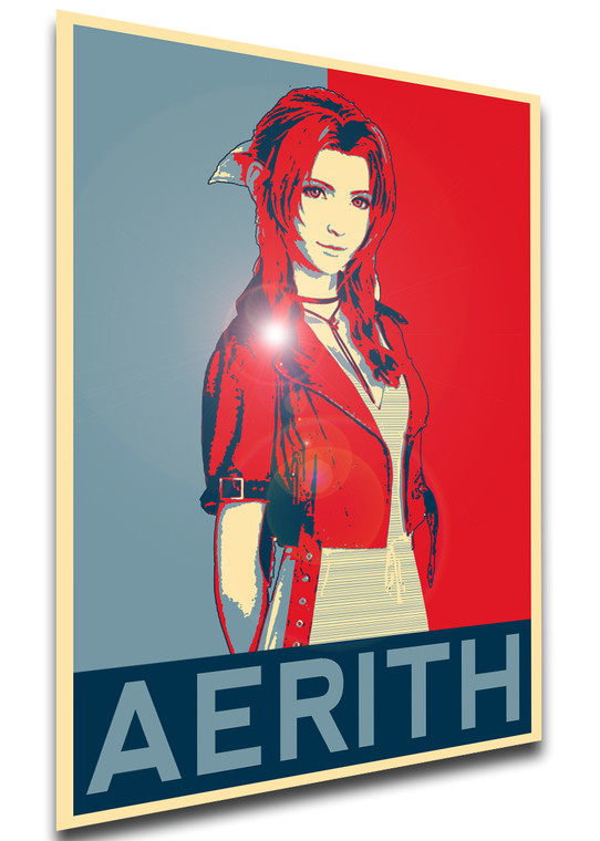Poster Propaganda - Final Fantasy VII Remake - Aerith Gainsborough - LL0289