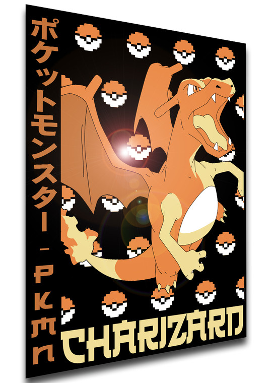 Poster Japanese Style - Pocket Monsters - Charizard - LL3688