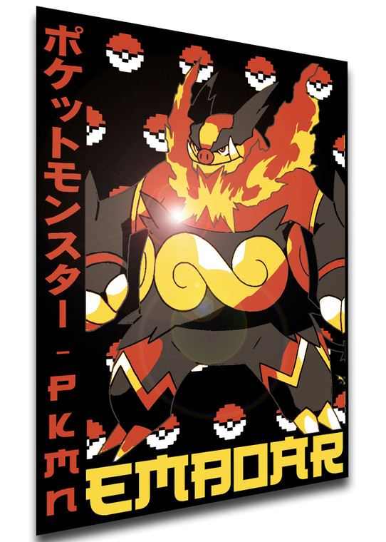 Poster Japanese Style - Pocket Monsters - Emboar - LL3721