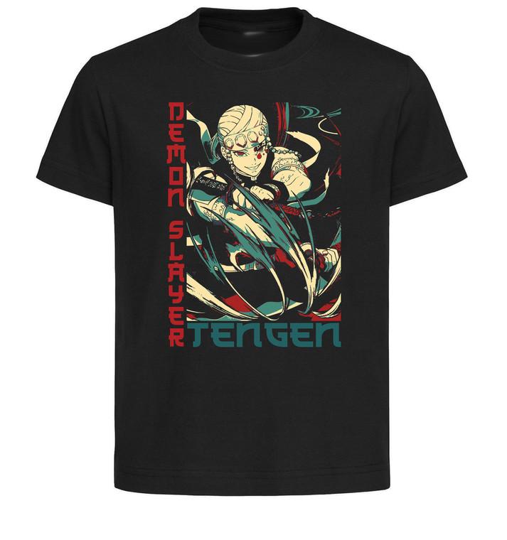 T-Shirt Unisex Black Japanese Style - Demon Slayer - Tengen Uzui Variant 01 SA1164