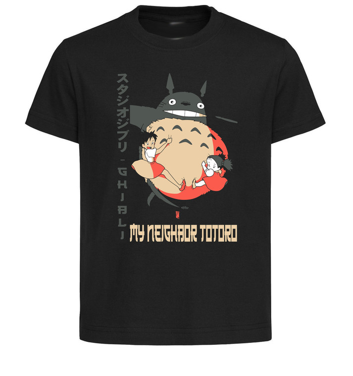 T-Shirt Unisex Black Japanese Style - Ghibli - My Neighbor Totoro - LL3667