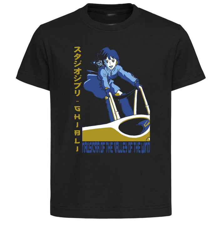 T-Shirt Unisex Black Japanese Style - Ghibli - Nausicaa of the Valley of the Wind - LL3672