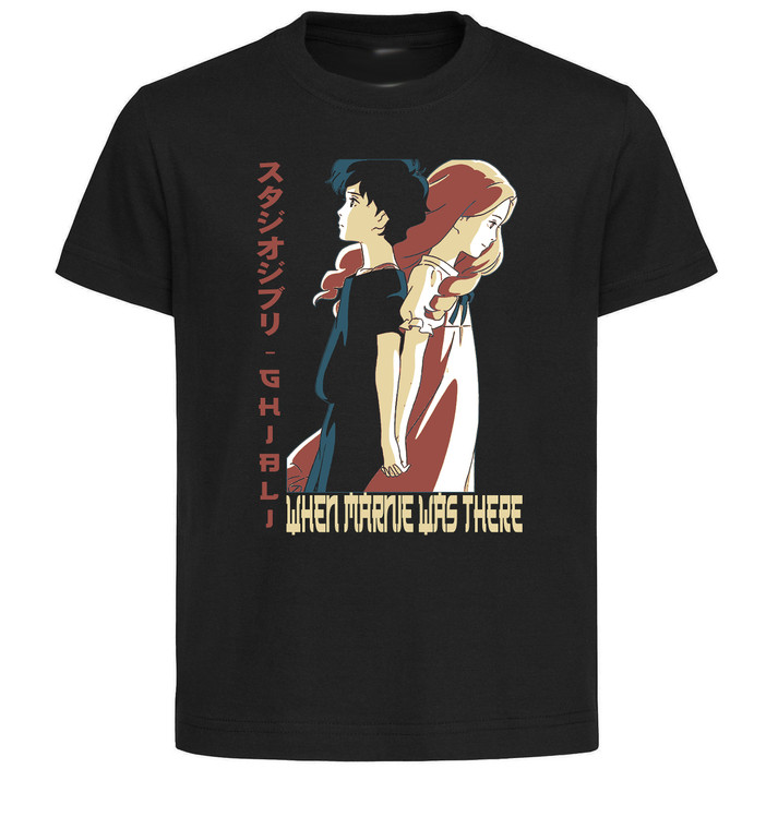 T-Shirt Unisex Black Japanese Style - Ghibli - When Marnie Was There - LL3681