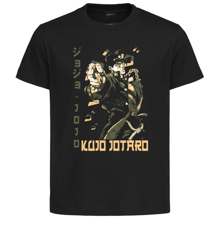 T-Shirt Unisex Black Japanese Style - Jojo's Bizarre Adventures - Jotaro Kujo - LL3640