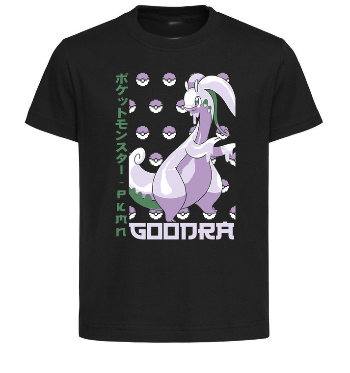 T-Shirt Unisex Black Japanese Style - Pocket Monsters - Goodra - LL3732