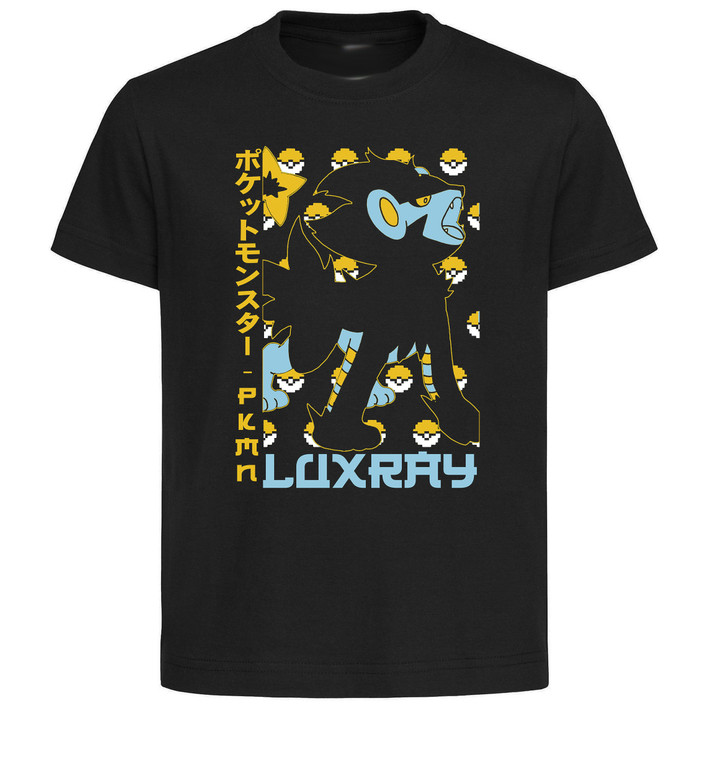 T-Shirt Unisex Black Japanese Style - Pocket Monsters - Luxray - LL3716