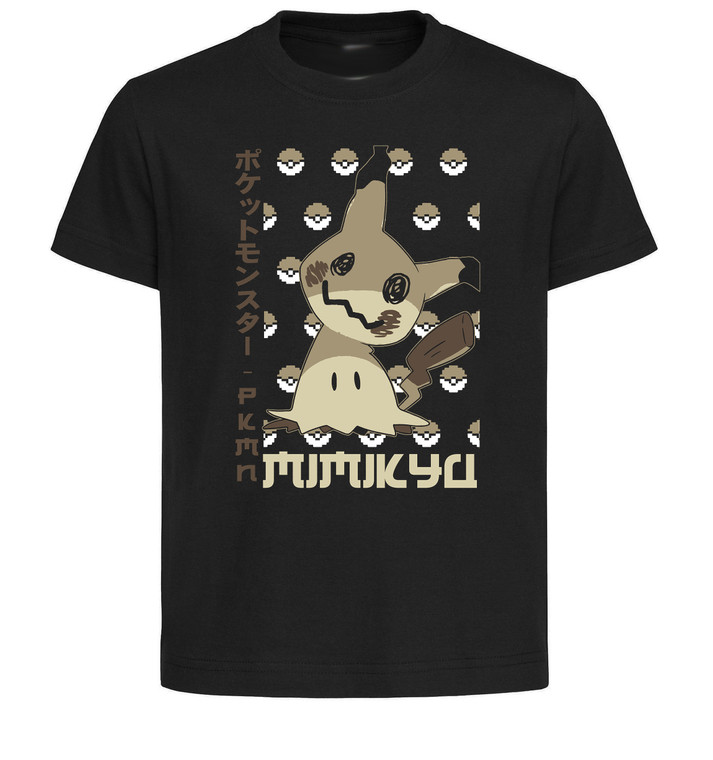 T-Shirt Unisex Black Japanese Style - Pocket Monsters - Mimikyu - LL3738