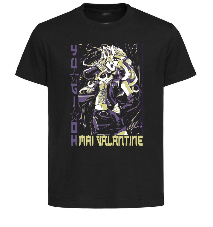 T-Shirt Unisex Black Japanese Style - Yu Gi Oh - Mai Valantine - LL3513