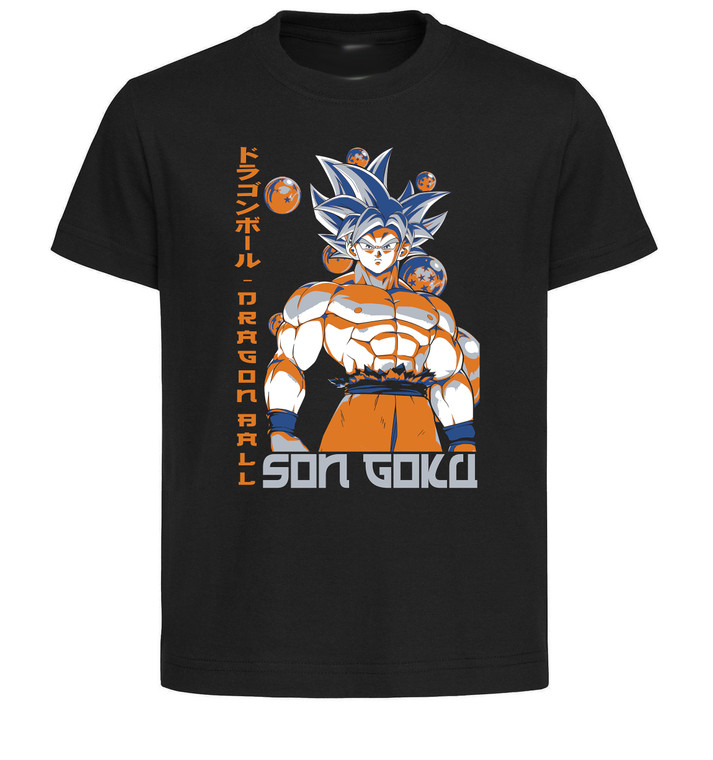 T-Shirt Unisex Black Japanese Style - Dragon Ball - Son Goku Ultra Instinct - LL3774