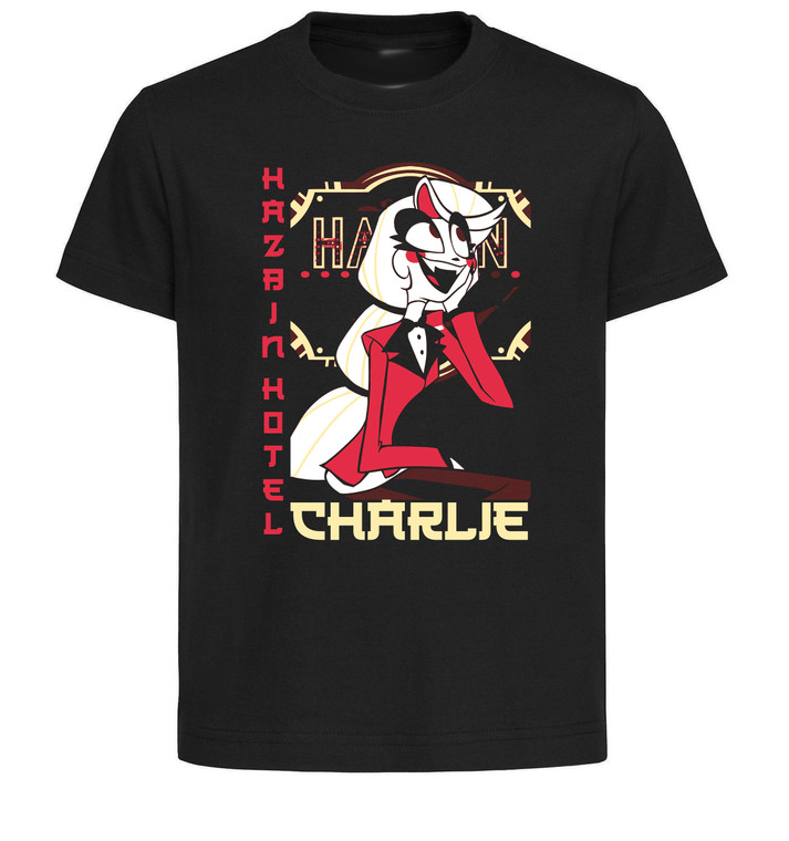 T-Shirt Unisex Black Japanese Style - Hazbin Hotel - Charlie - LL3763