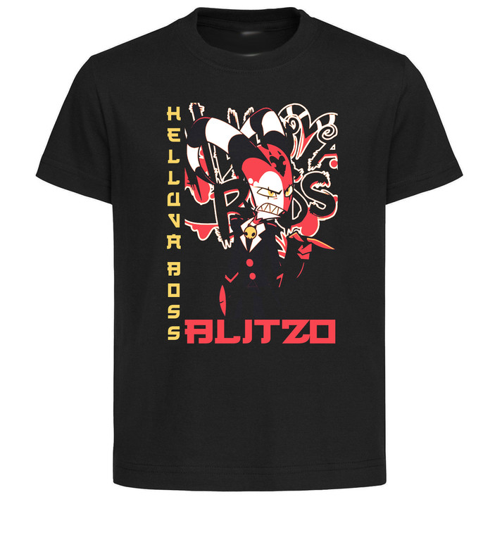 T-Shirt Unisex Black Japanese Style - Helluva Boss - Blitzo - LL3766