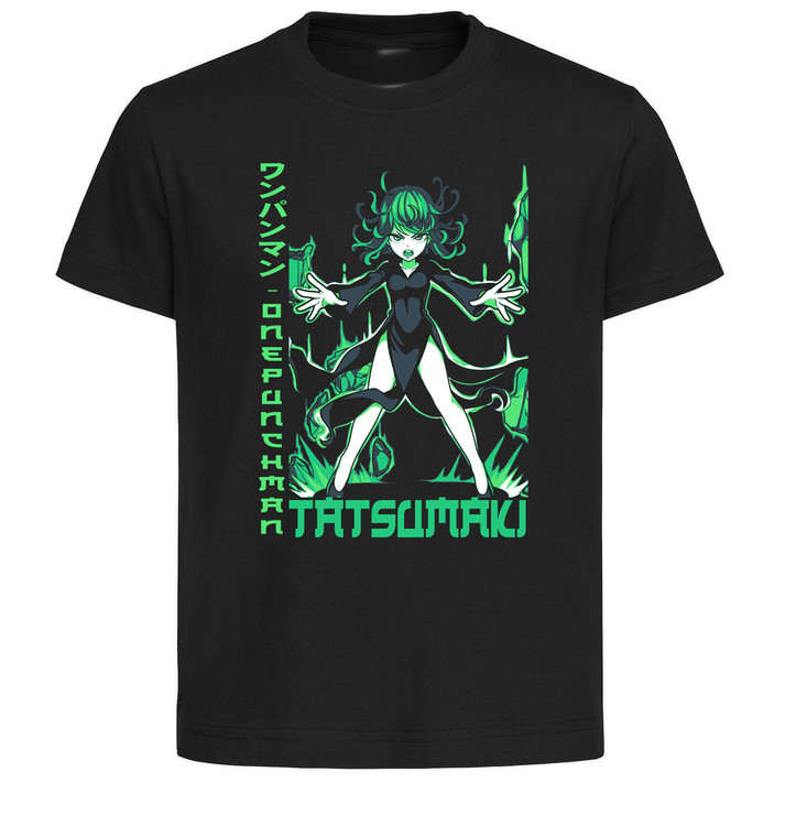 T-Shirt Unisex Black Japanese Style - One Punch Mam - Tatsumaki LL3794