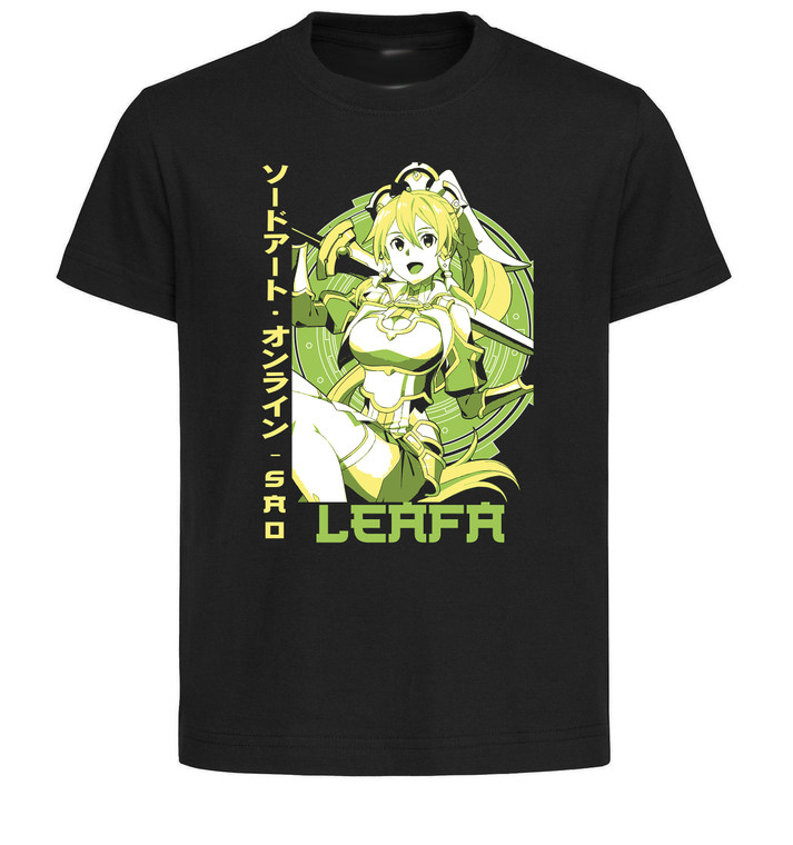 T-Shirt Unisex Black Japanese Style - Sword Art Online - Leafa LL3836