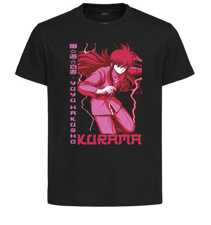 T-Shirt Unisex Black Japanese Style - Yuyu Hakusho - Kurama LL3789