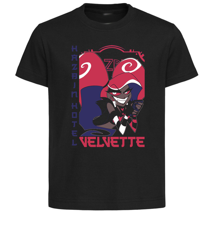 T-Shirt Unisex Black Japanese Style - Hazbin Hotel - Velvette - SA1244