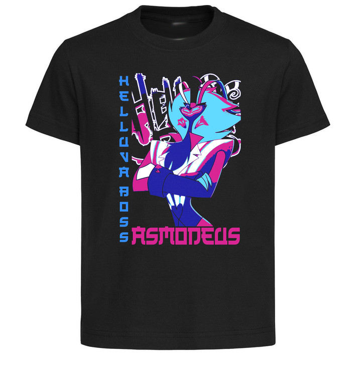 T-Shirt Unisex Black Japanese Style - Helluva Boss - Asmodeus SA1251