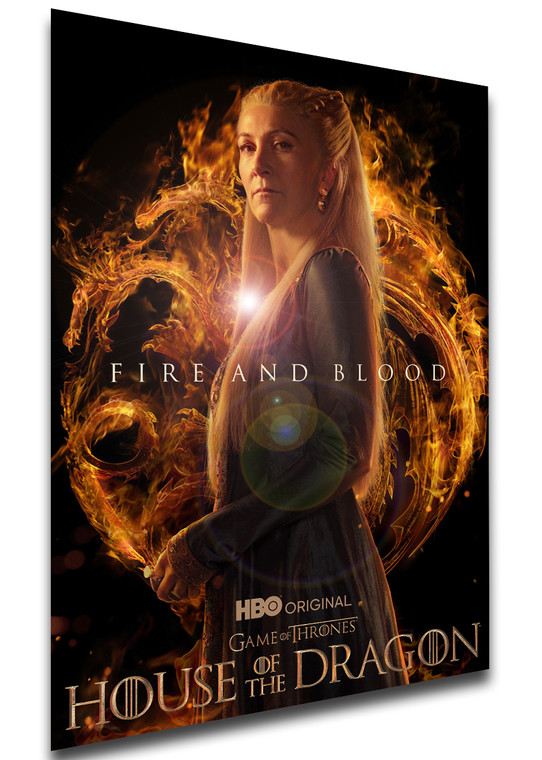Poster Locandina Serie Tv - Game of Thrones - House of the Dragon Fire and Blood - Rhaenys Targaryen