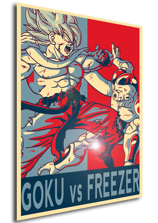 Poster Propaganda Dragon Ball Goku vs Freezer