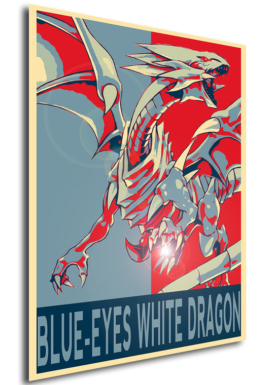 Poster Propaganda Yu Gi Oh Blue-Eyes White Dragon