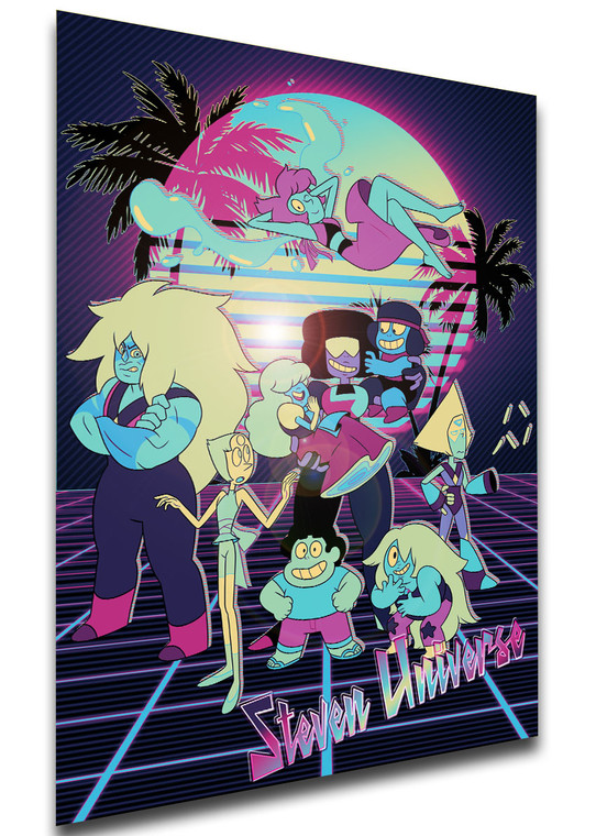 Poster - Vaporwave 80s Style - Steven Universe - Characters