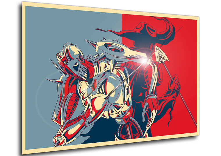 Poster - LL0005 - Propaganda Full - JoJo's Bizarre Adventure - Vento Aureo - Silver Chariot & Requiem