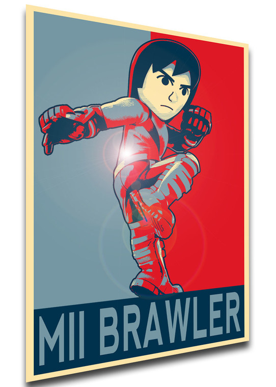 Poster - Propaganda - MA0160 - Smash Bros - Mii Brawler variant