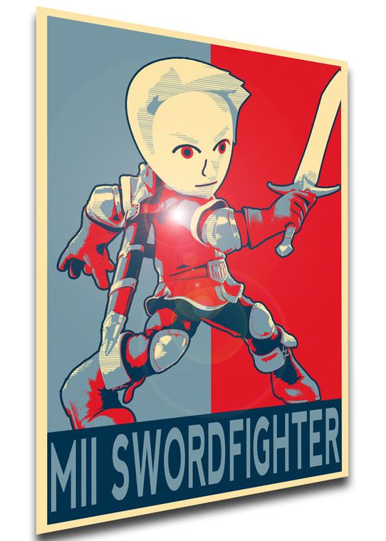 Poster - Propaganda - MA0161 - Smash Bros - Mii Swordfighter