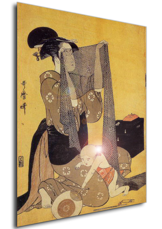 Poster - Ukiyo-e - Utamaro - Needlework - 12