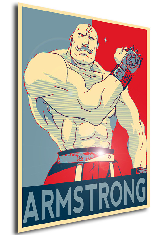 Poster Propaganda Fullmetal Alchemist Armstrong Alex Luis