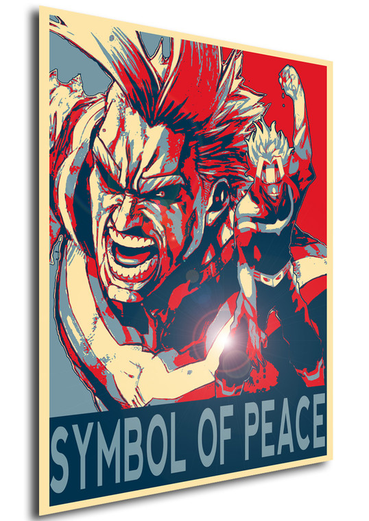 Poster Propaganda My Hero Academia All Might Symbol V