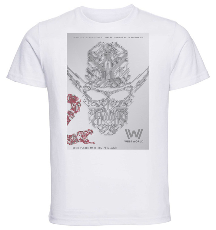 T-Shirt Unisex - White - Playbill - TV Series - Westworld Variant 01