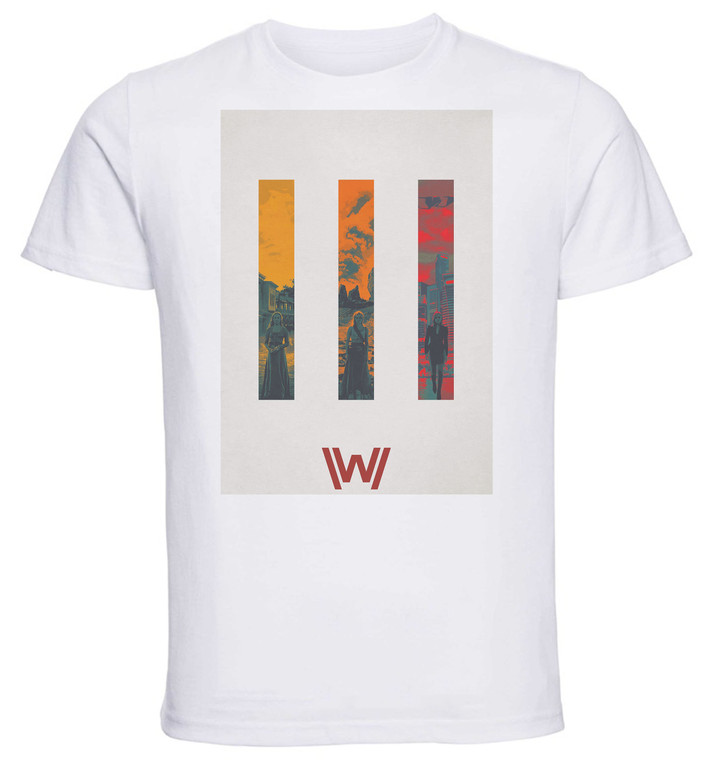 T-Shirt Unisex - White - Playbill - TV Series - Westworld Variant 05