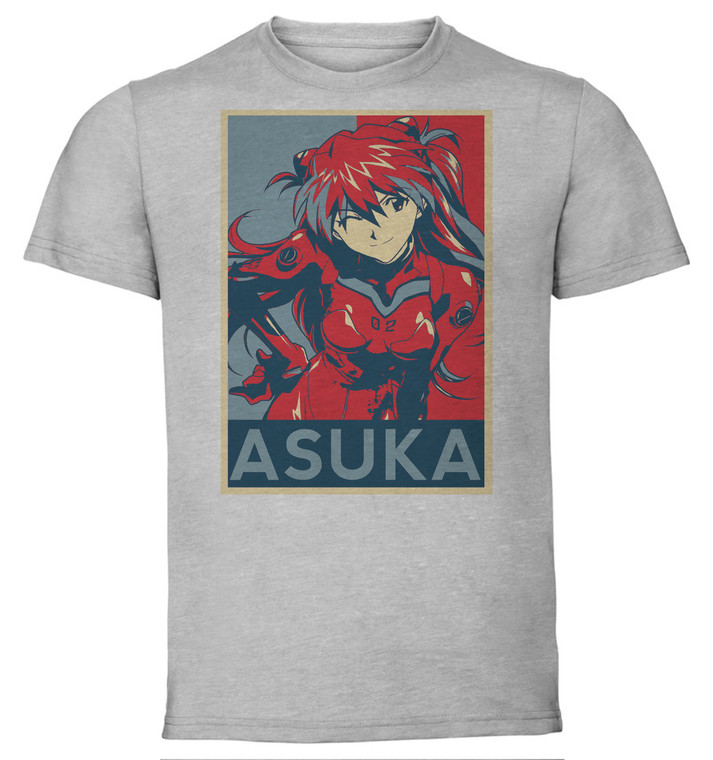 T-Shirt Unisex - Grey - Propaganda - Evangelion - Asuka Variant