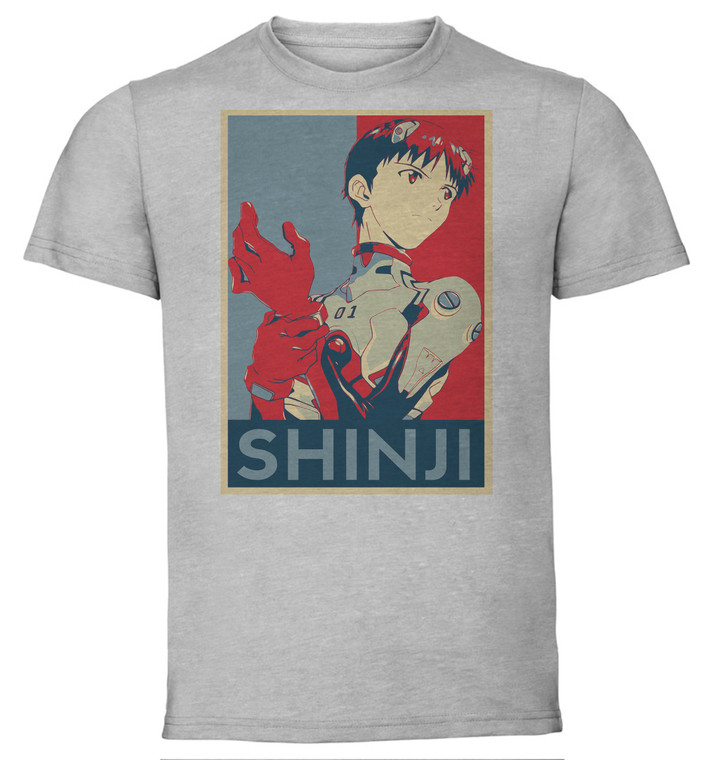 T-Shirt Unisex - Grey - Propaganda - Evangelion - Shinji