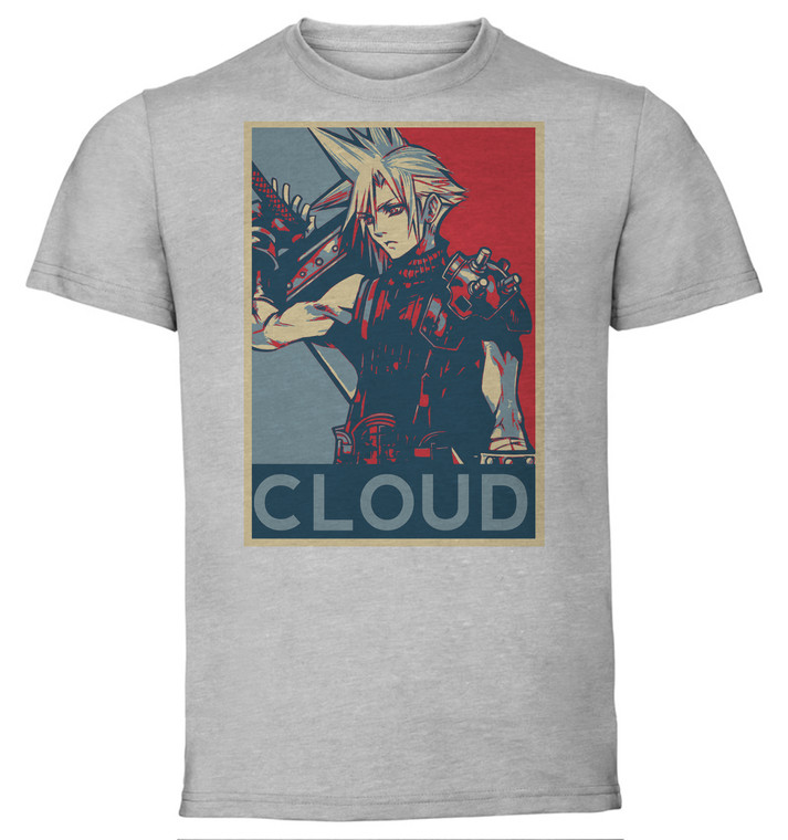 T-Shirt Unisex - Grey - Propaganda - Final Fantasy 7 - Cloud