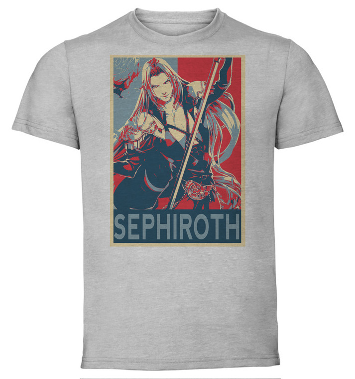 T-Shirt Unisex - Grey - Propaganda - Final Fantasy 7 - Sephiroth