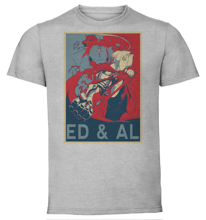 T-Shirt Unisex - Grey - Propaganda - Fullmetal Alchemist - Ed & Al