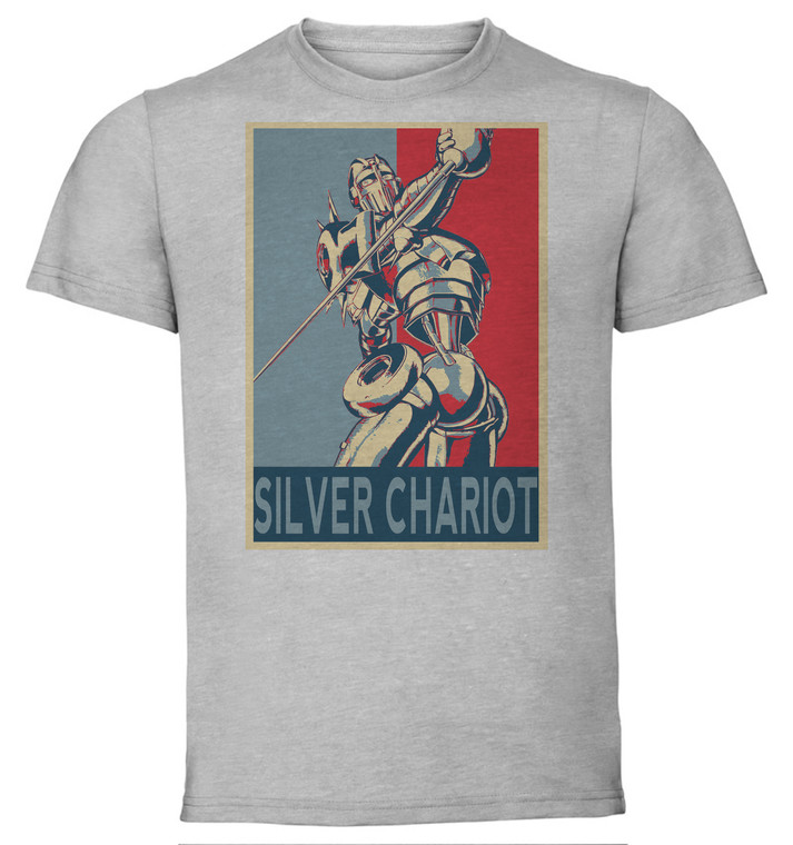 T-Shirt Unisex - Grey - Propaganda - Jojo's Bizarre Adventure - Stardust Crusaders - Silver Chariot