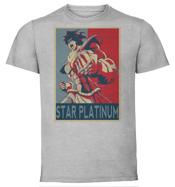 T-Shirt Unisex - Grey - Propaganda - Jojo's Bizarre Adventure - Stardust Crusaders - Star Platinum