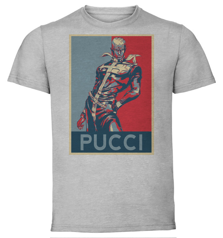 T-Shirt Unisex - Grey - Propaganda - Jojo's Bizarre Adventure - Stone Ocean - Enrico Pucci