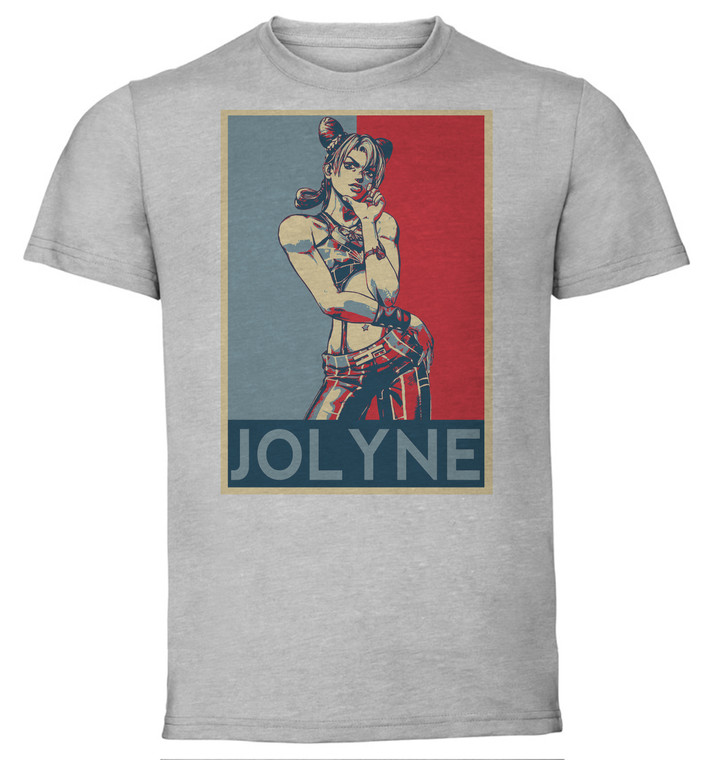 T-Shirt Unisex - Grey - Propaganda - Jojo's Bizarre Adventure - Stone Ocean - Jolyne Kujo