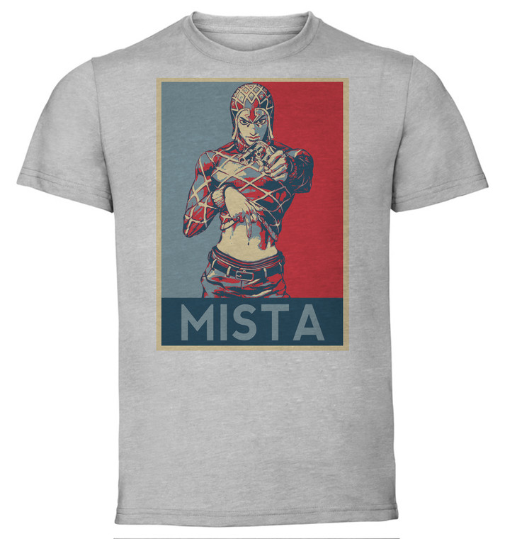 T-Shirt Unisex - Grey - Propaganda - Jojo's Bizarre Adventure - Vento Aureo - Guido Mista