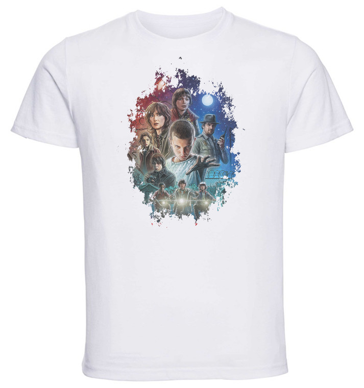 T-Shirt Unisex - White - TV Series - Playbill - Stranger Things 1