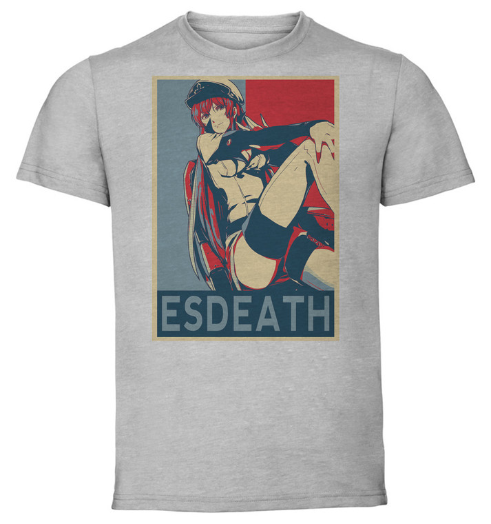 T-Shirt Unisex - Grey - Propaganda - Akame Ga Kill Esdeath
