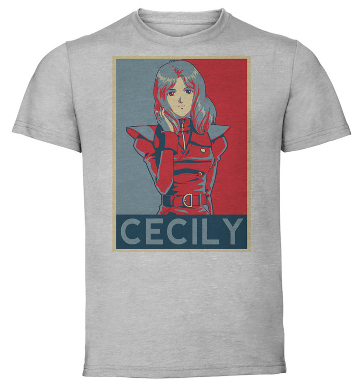 T-Shirt Unisex - Grey - Propaganda - Gundam F91 - Cecily Fairchild