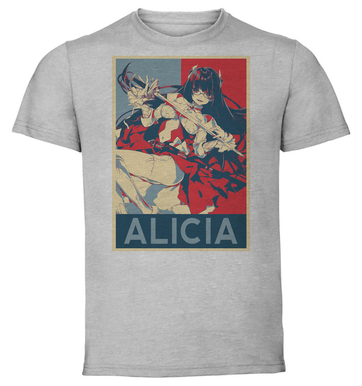 T-Shirt Unisex - Grey - Propaganda - How Not to Summon a Demon Lord - Isekaimaou - Alicia Variant