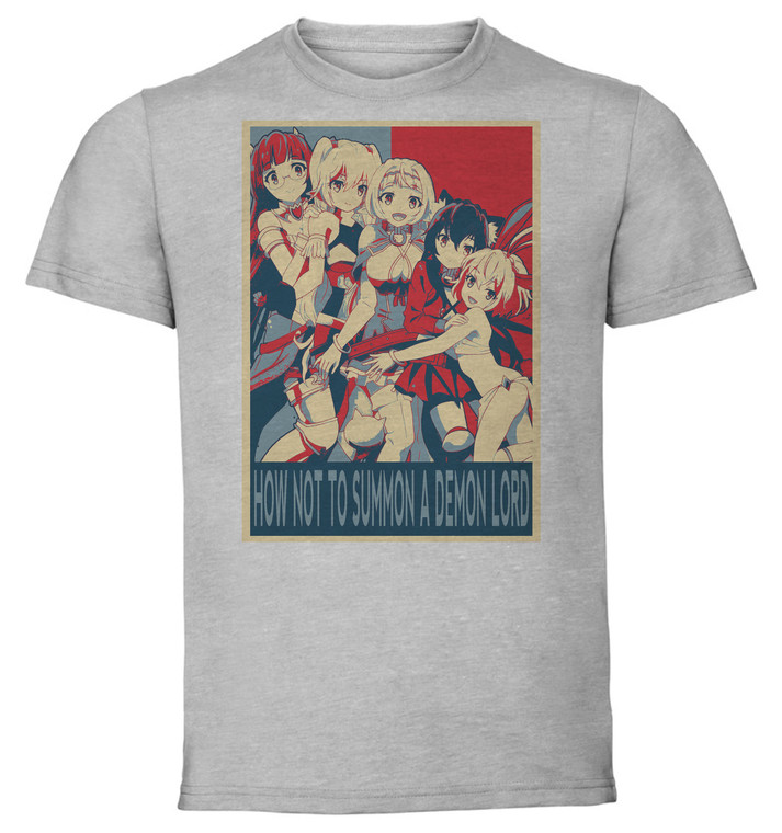 T-Shirt Unisex - Grey - Propaganda - How not to summon a demon Lord - Isekaimaou - Characters Variant